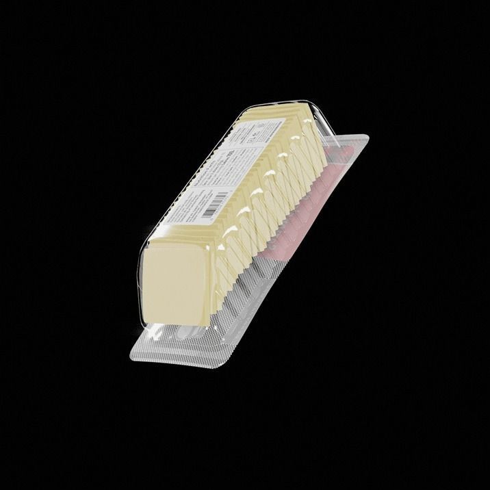 Sliced Cheddar 3D model_5
