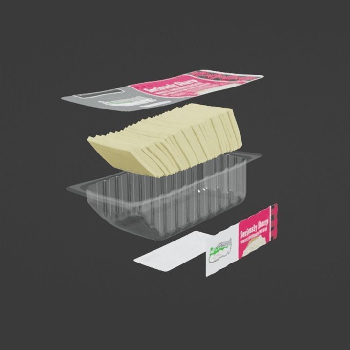 Sliced Cheddar 3D model_9
