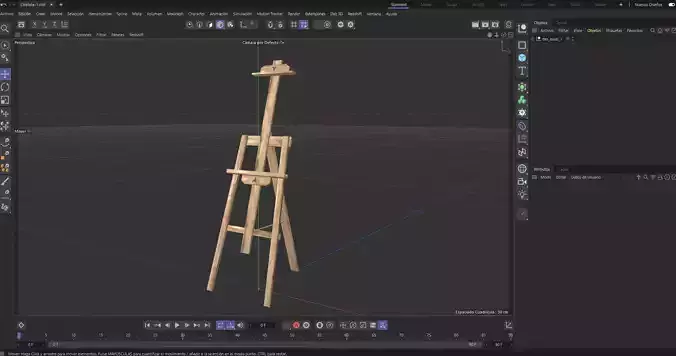 Caballete artistico para pintar