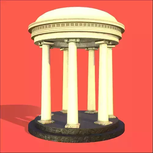 PBR Bandstand Low-poly 3D model
