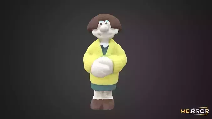 Game Ready Cartoon Character Wendolene Figure