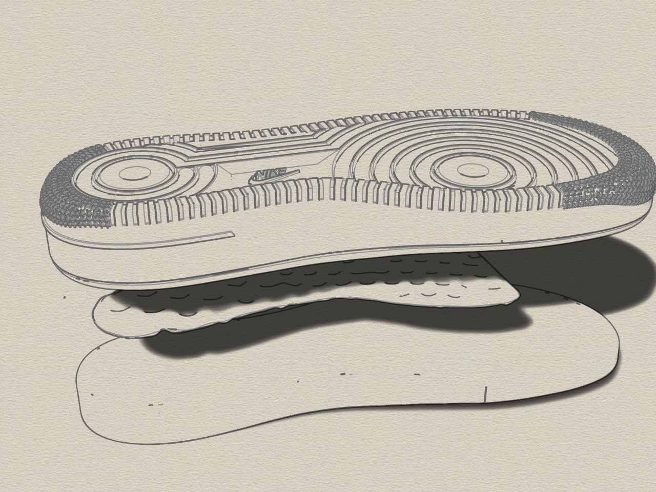 Air Fore one- Printing Sole of the shoe 3D print model_13