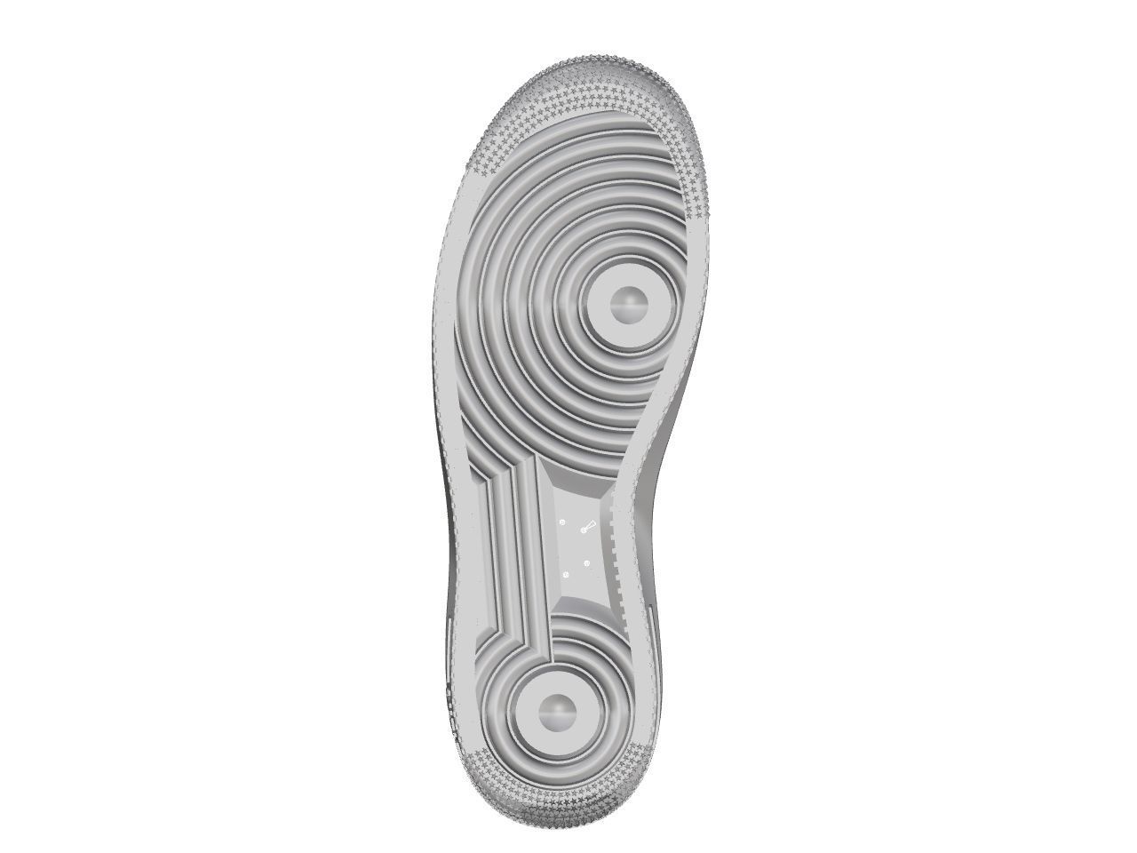 Air Fore one- Printing Sole of the shoe 3D print model_6