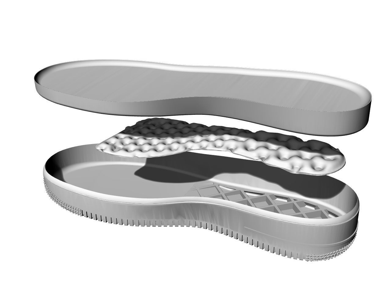 Air Fore one- Printing Sole of the shoe 3D print model_7