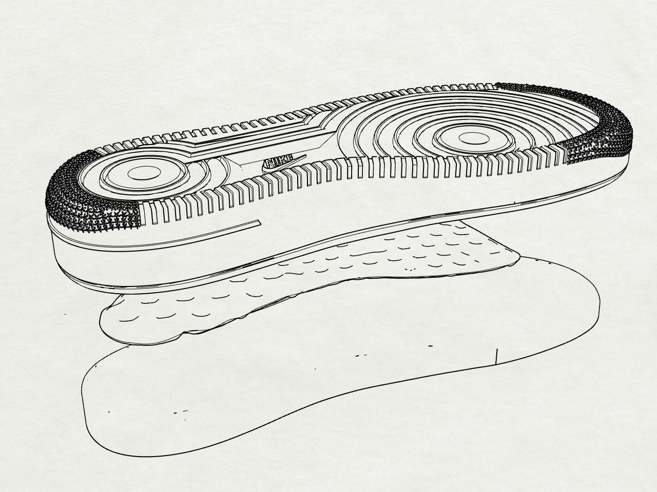 Air Fore one- Printing Sole of the shoe 3D print model_10