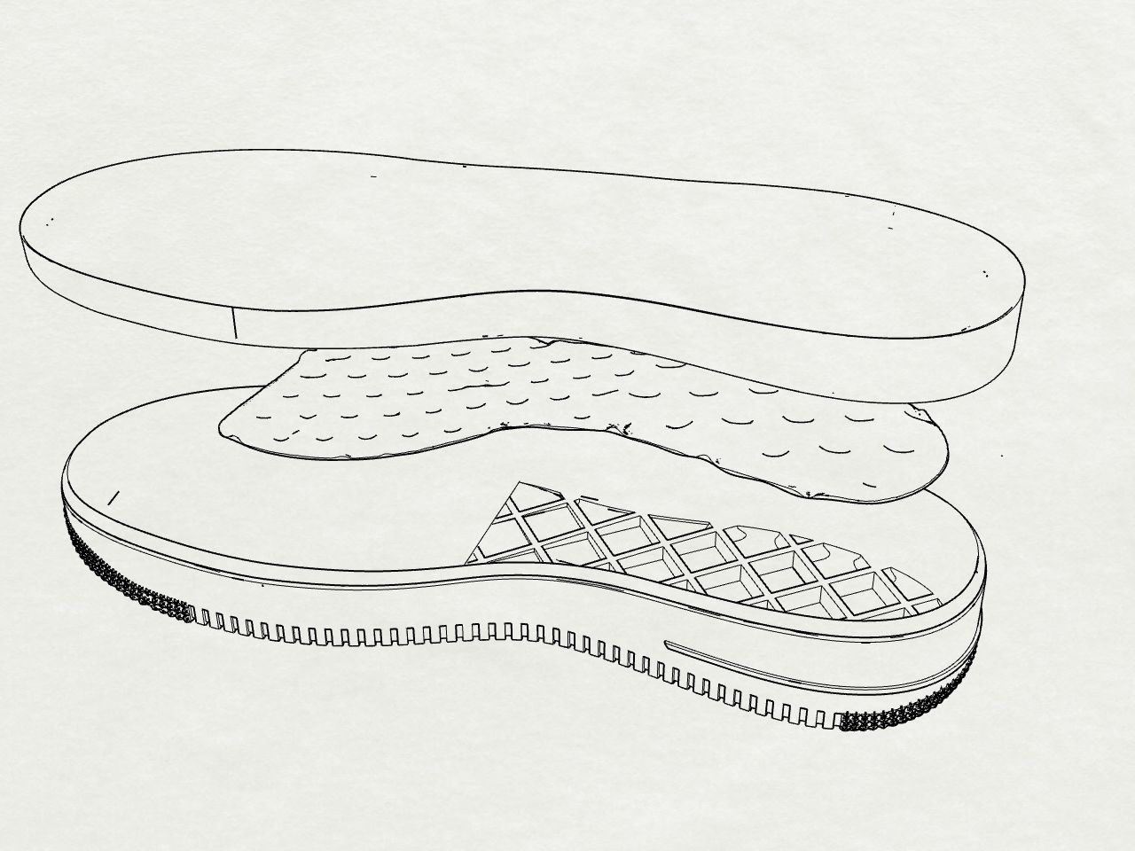 Air Fore one- Printing Sole of the shoe 3D print model_9