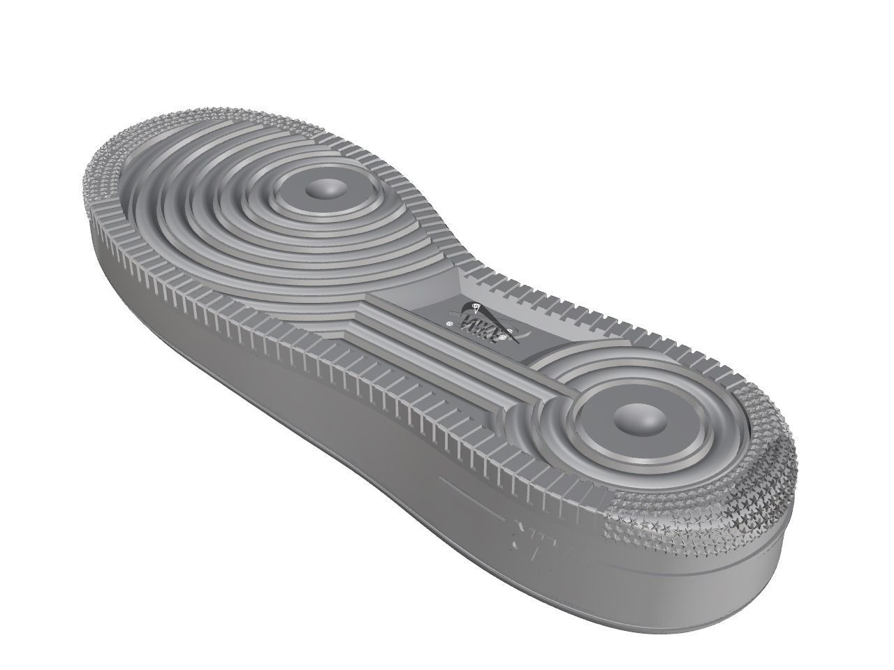 Air Fore one- Printing Sole of the shoe 3D print model_1
