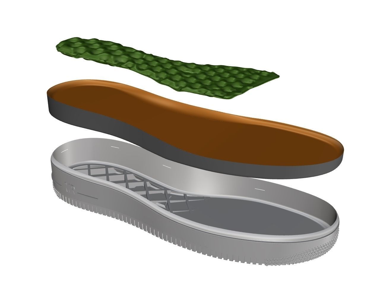 Air Fore one- Printing Sole of the shoe 3D print model_4