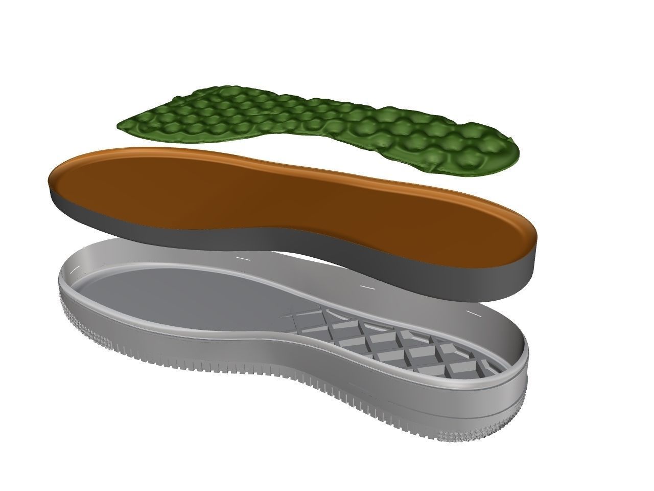 Air Fore one- Printing Sole of the shoe 3D print model_3