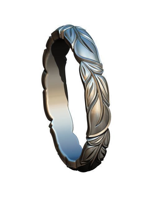 FLARE CUT PATTERN RING 3D print model_3