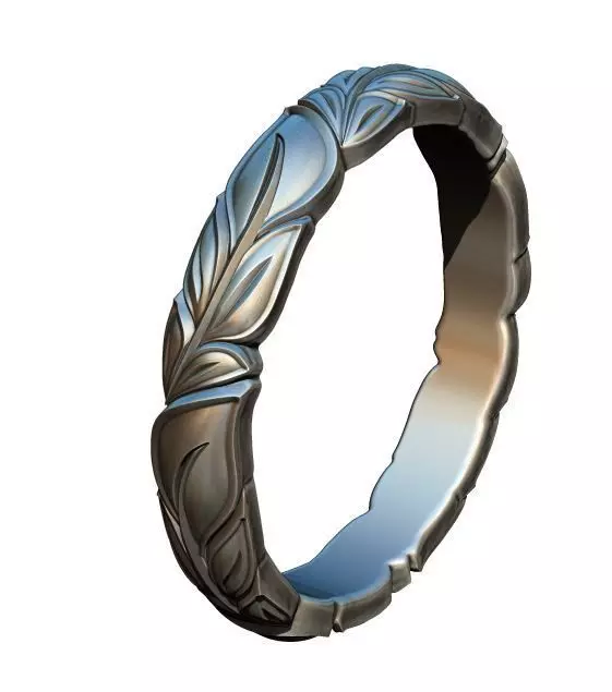 FLARE CUT PATTERN RING 3D print model_0