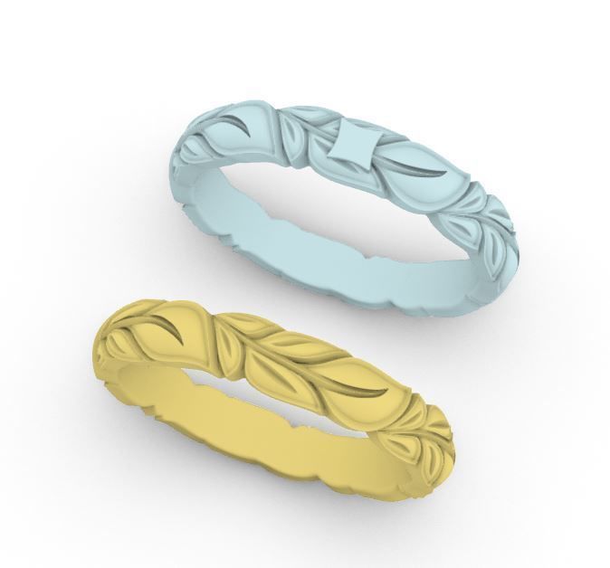 FLARE CUT PATTERN RING 3D print model_7