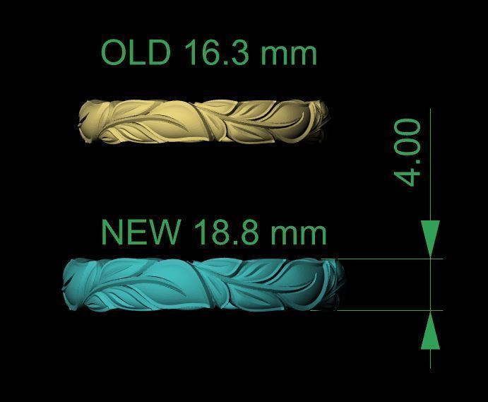 FLARE CUT PATTERN RING 3D print model_11