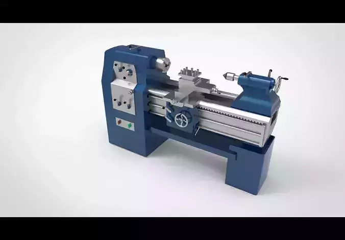Lathe machine 3D model