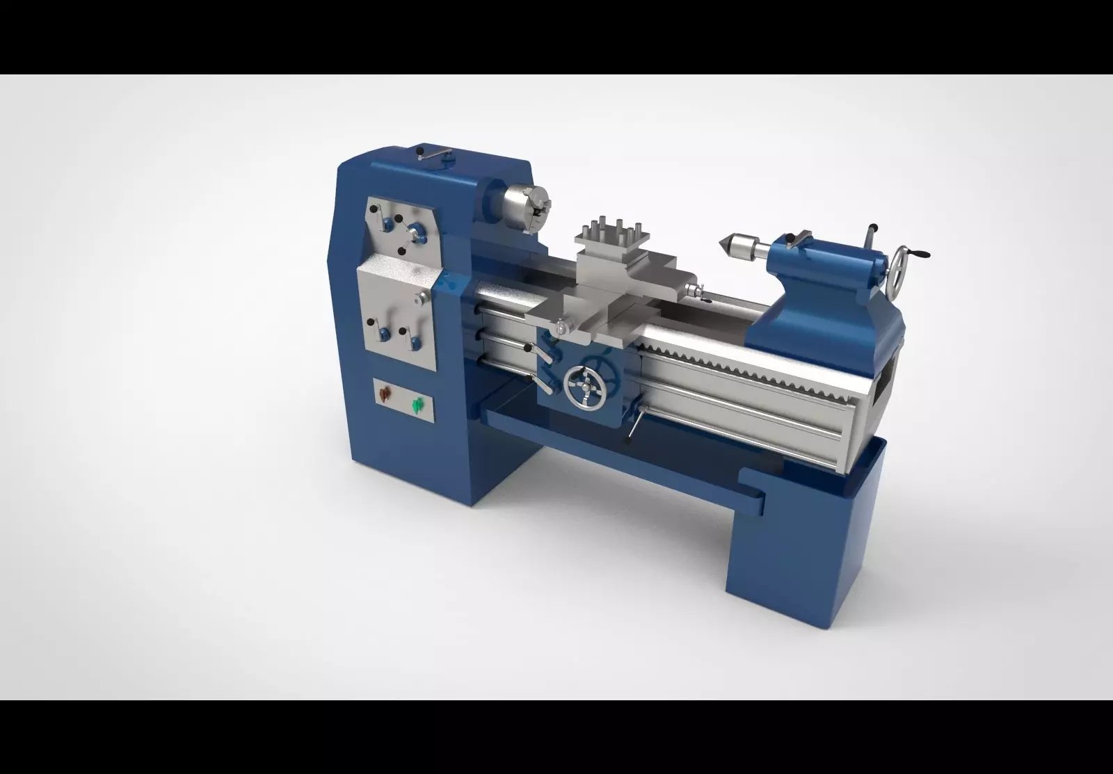 Lathe machine 3D model_0