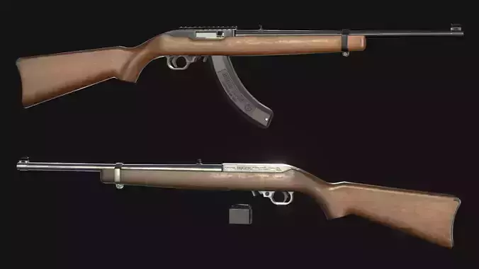 Ruger 1022 Carbine - Game Asset Low-poly 3D model
