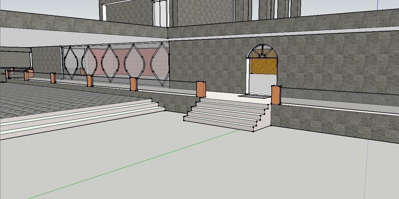 Simple Low Polygon House Building Low-poly 3D model_5