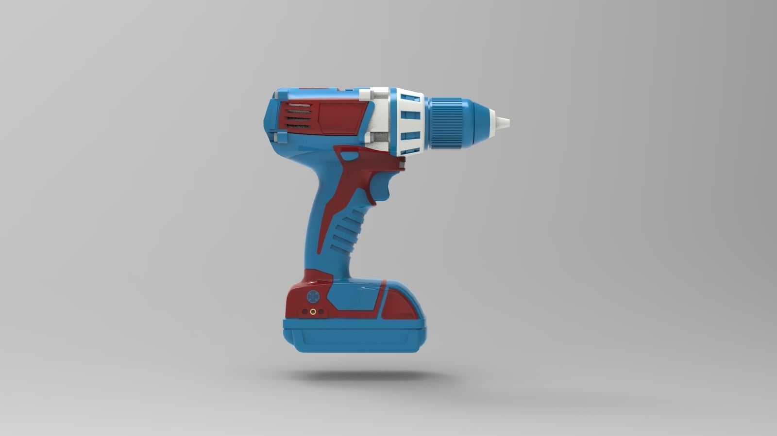 portable drill 3D model_2