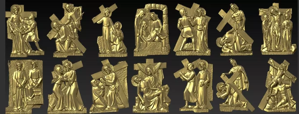 14 Stations of the Cross 3D print model_0