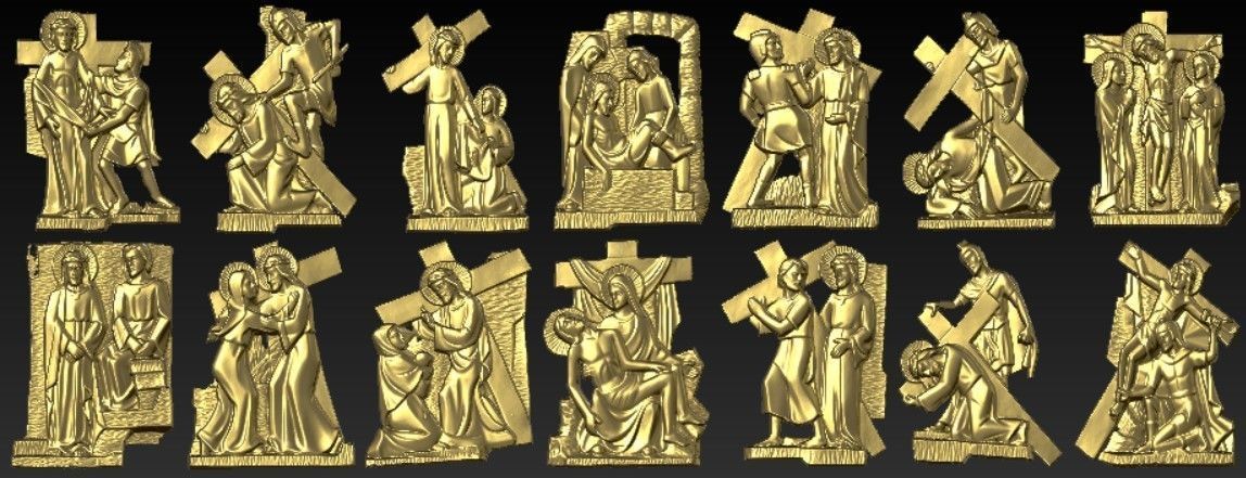 14 Stations of the Cross 3D print model_9