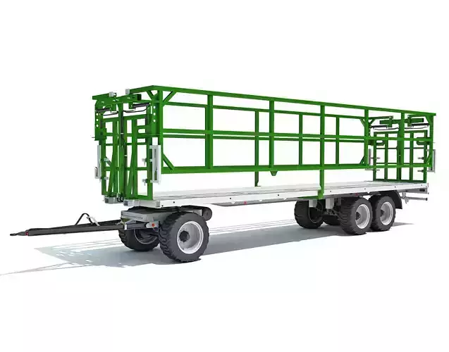 Farm Tractor Trailer 3D model
