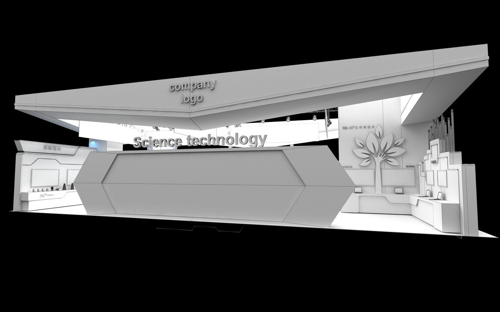 exhibition stand 20x12 model 3D model_7