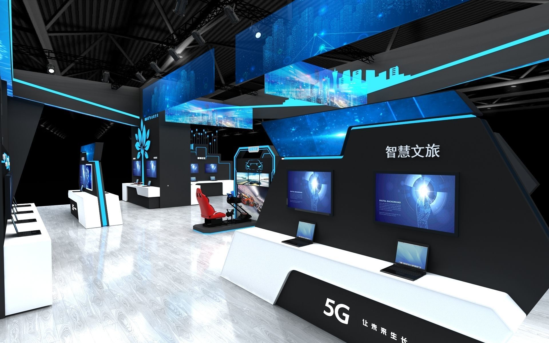 exhibition stand 20x12 model 3D model_12