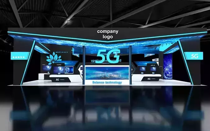 exhibition stand 20x12 model 3D model