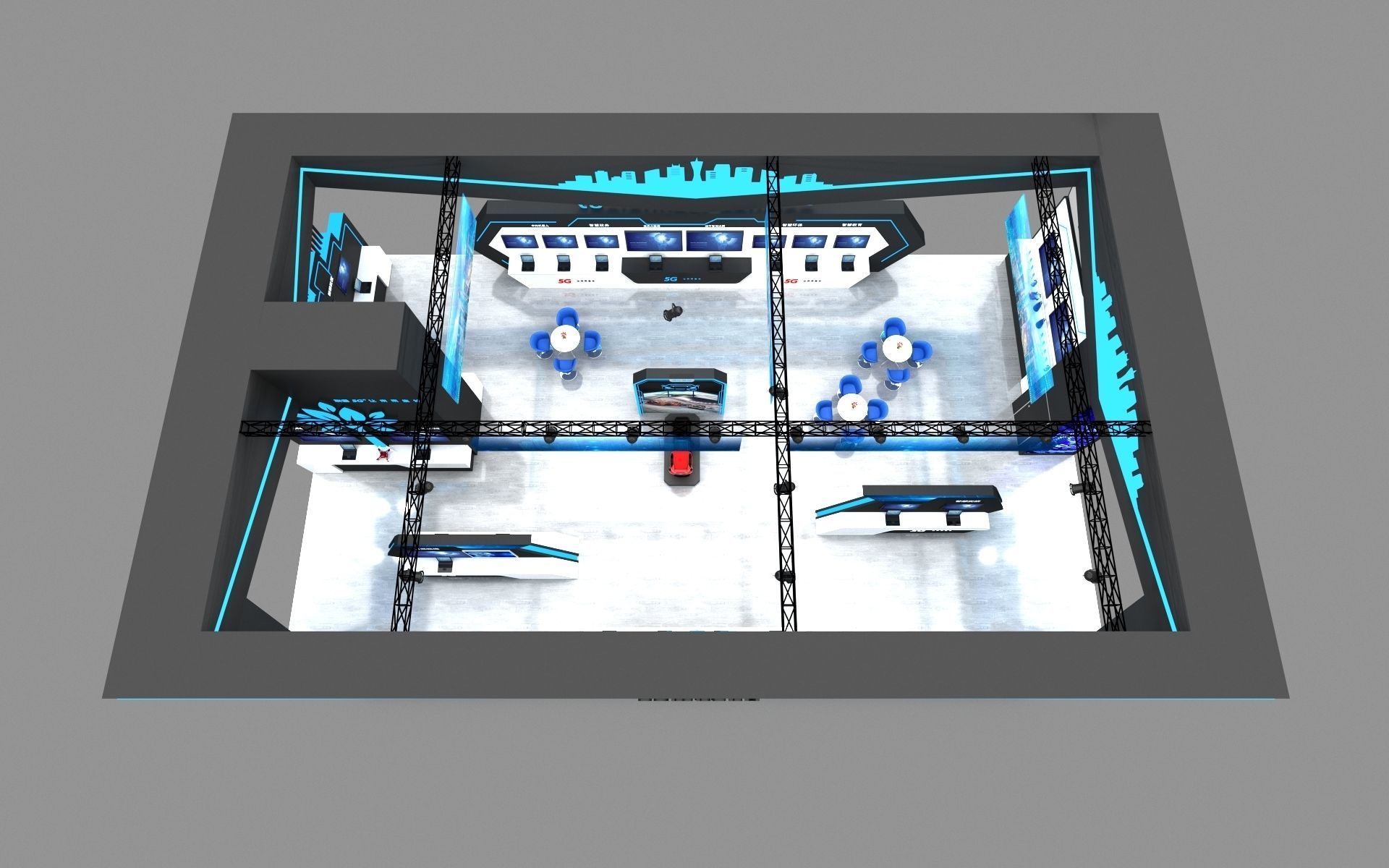 exhibition stand 20x12 model 3D model_14