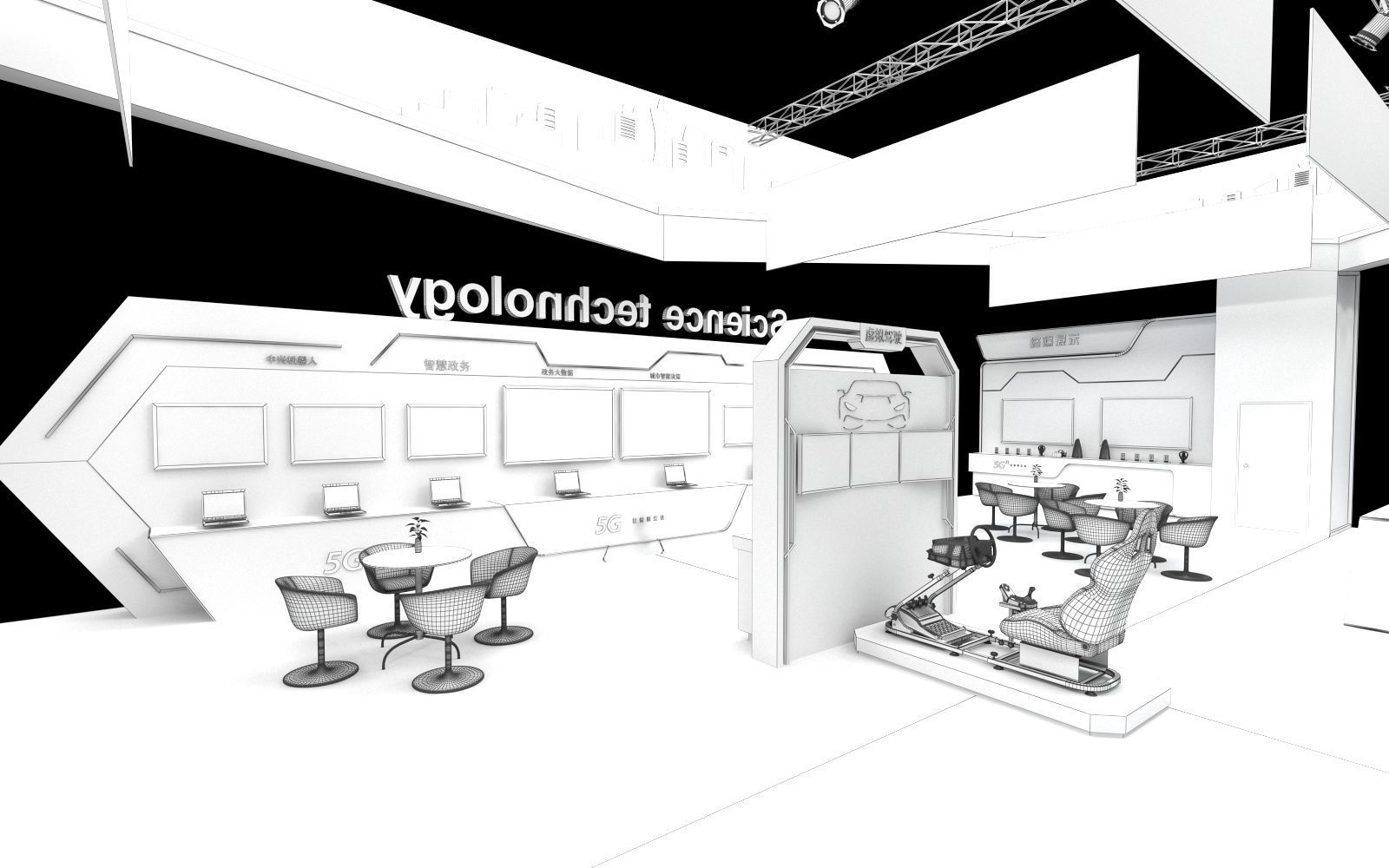 exhibition stand 20x12 model 3D model_11