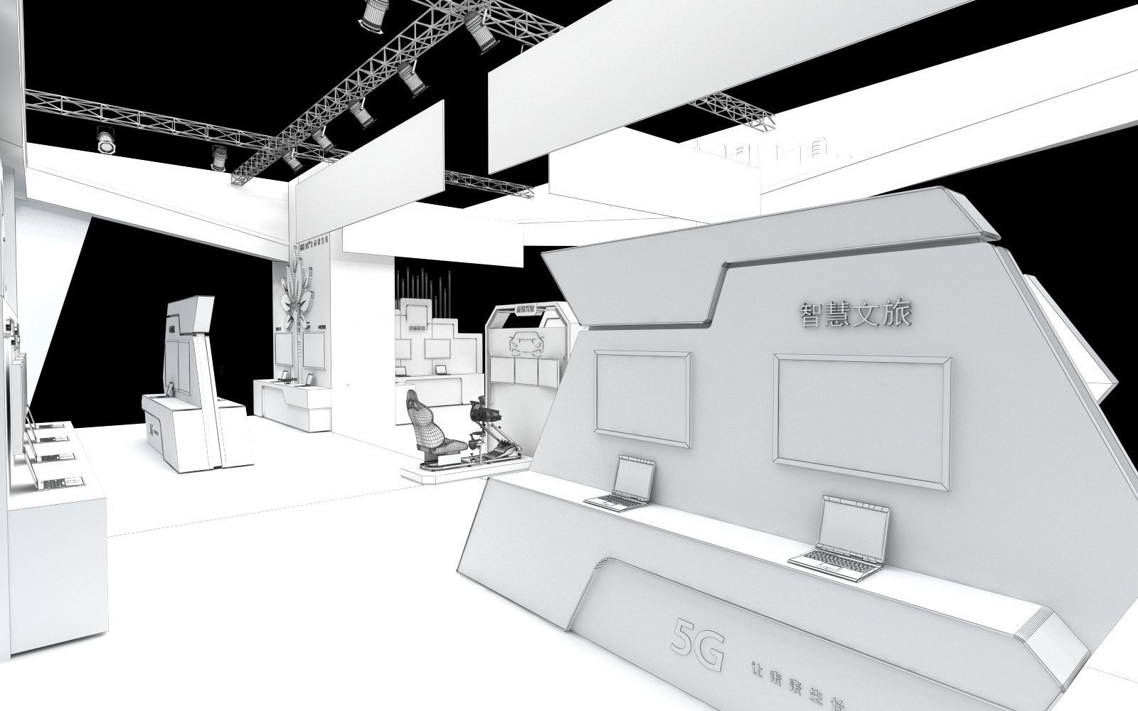 exhibition stand 20x12 model 3D model_13