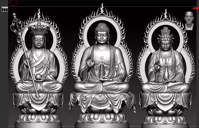 Western Three Saint Buddhas