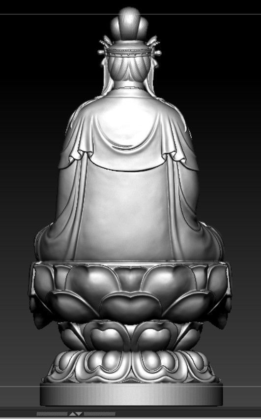 Western Three Saint Buddhas 3D print model_14