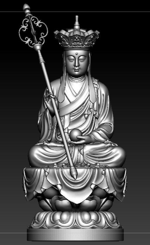 Western Three Saint Buddhas 3D print model_12