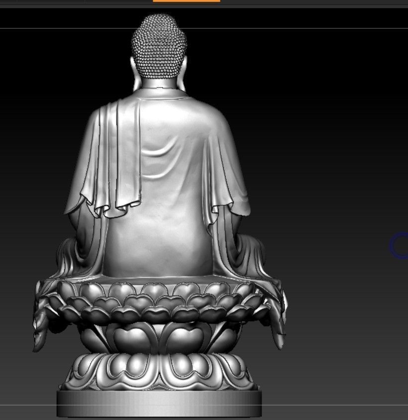Western Three Saint Buddhas 3D print model_6