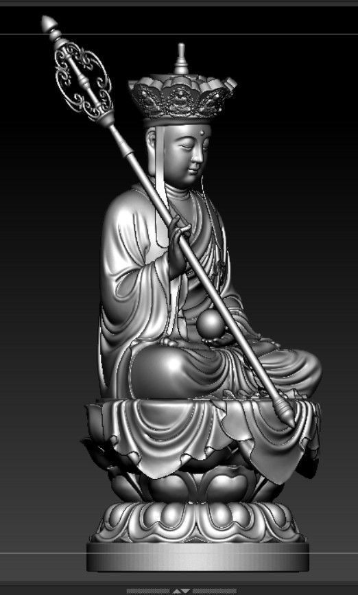 Western Three Saint Buddhas 3D print model_15