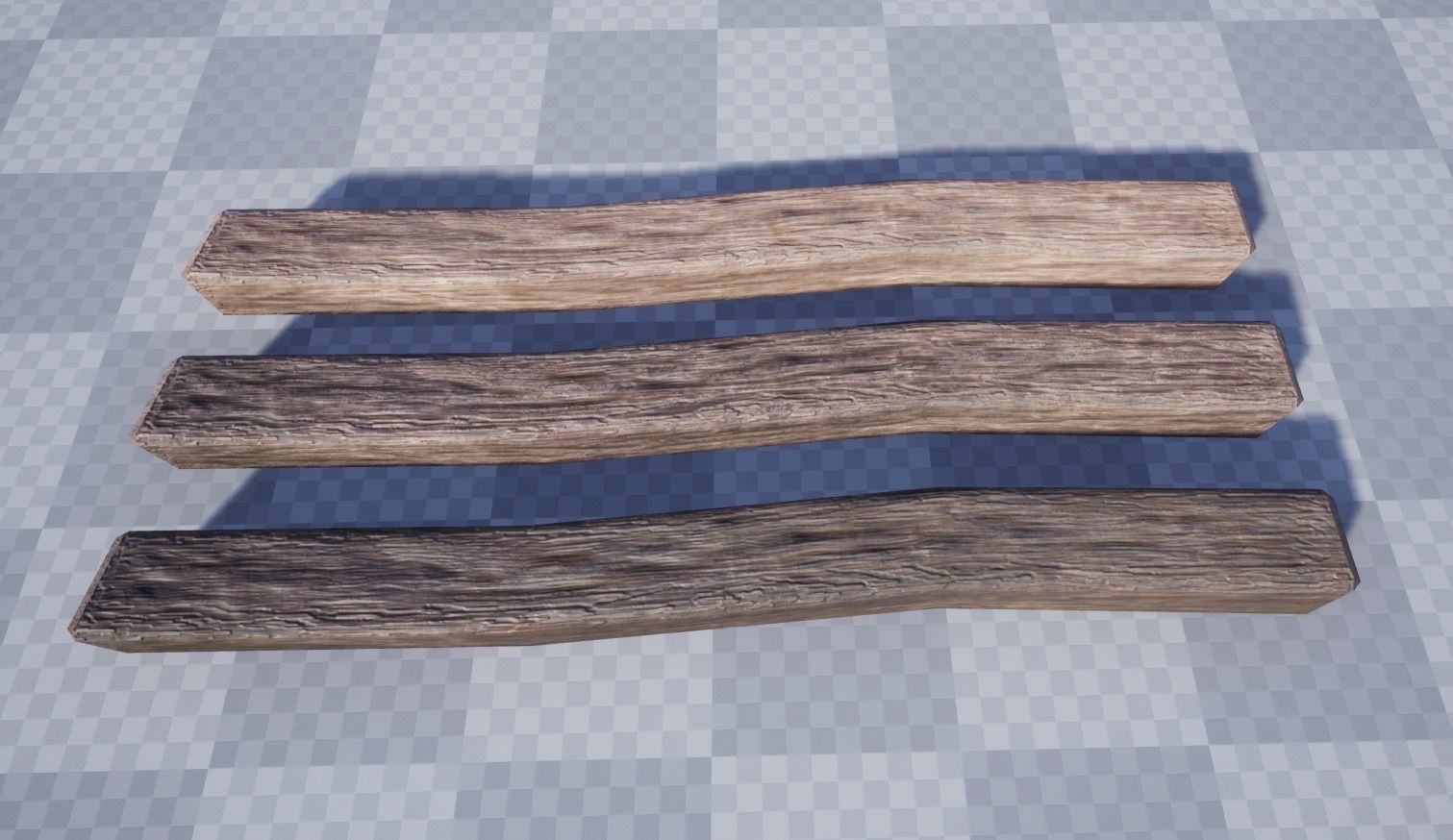Wooden Planks Kit Low-poly 3D model_2