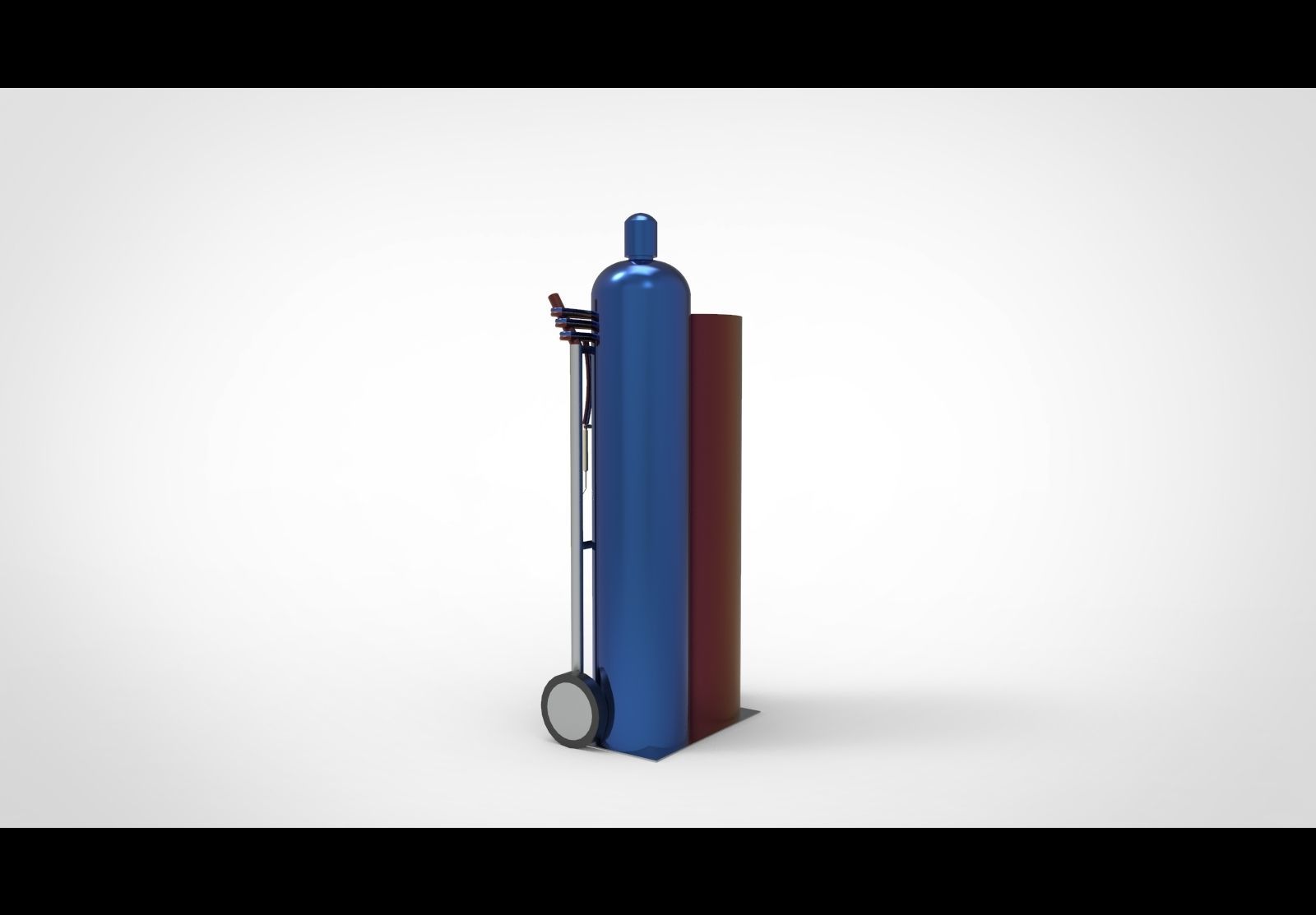 Oxygen tube Acytiline 3D model_1