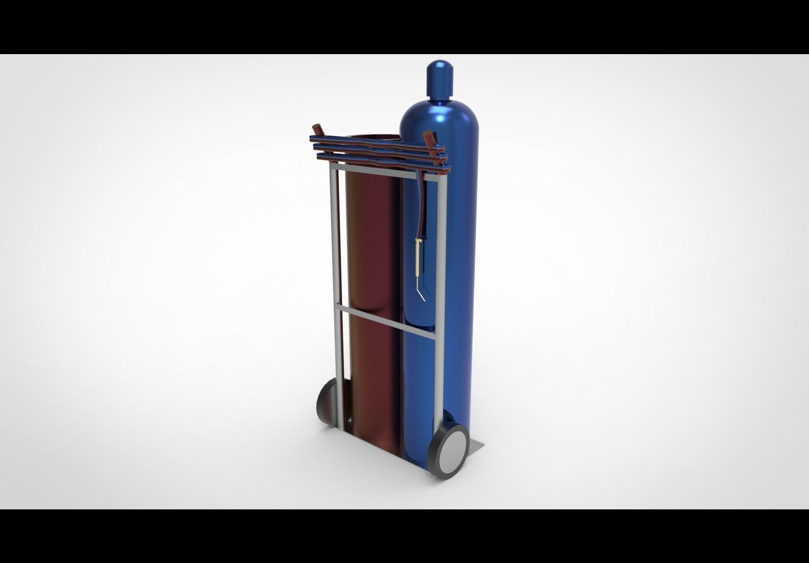 Oxygen tube Acytiline 3D model_2