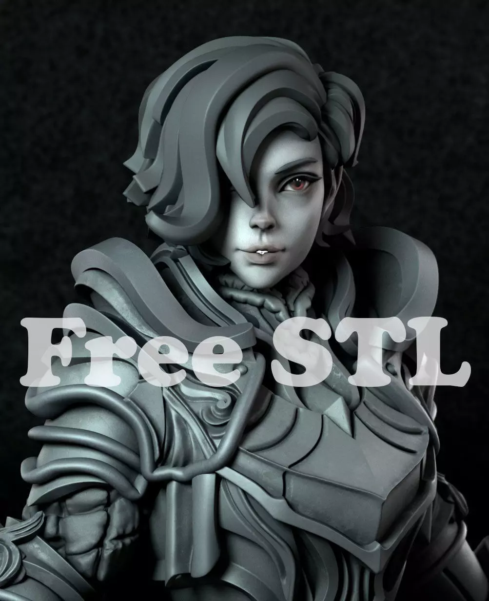 warrior girl miniature figure Free 3D print model