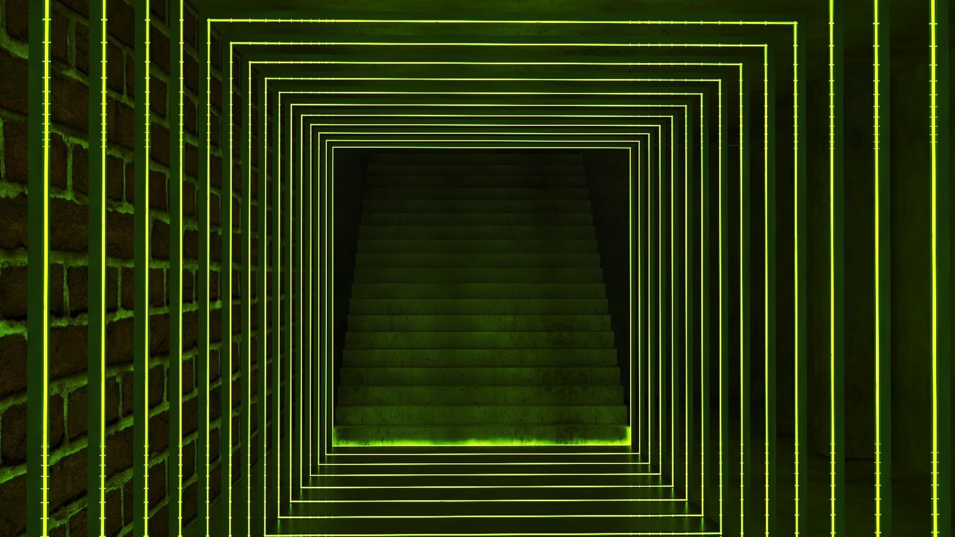 Green Spiatal Tunnel 3D model_21