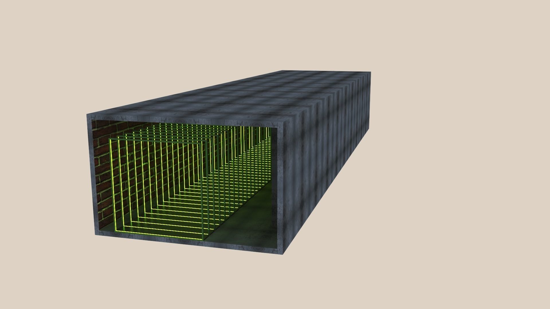 Green Spiatal Tunnel 3D model_22