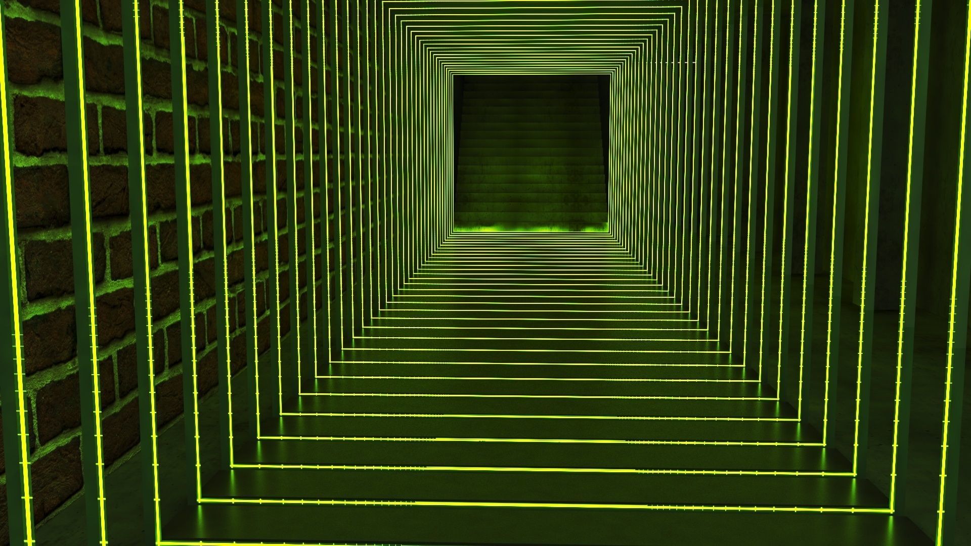Green Spiatal Tunnel 3D model_23