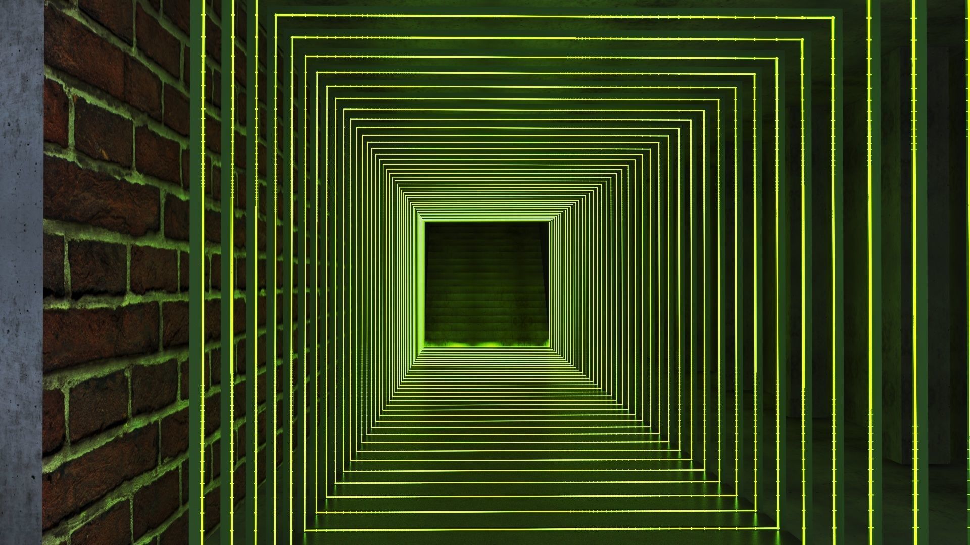 Green Spiatal Tunnel 3D model_20