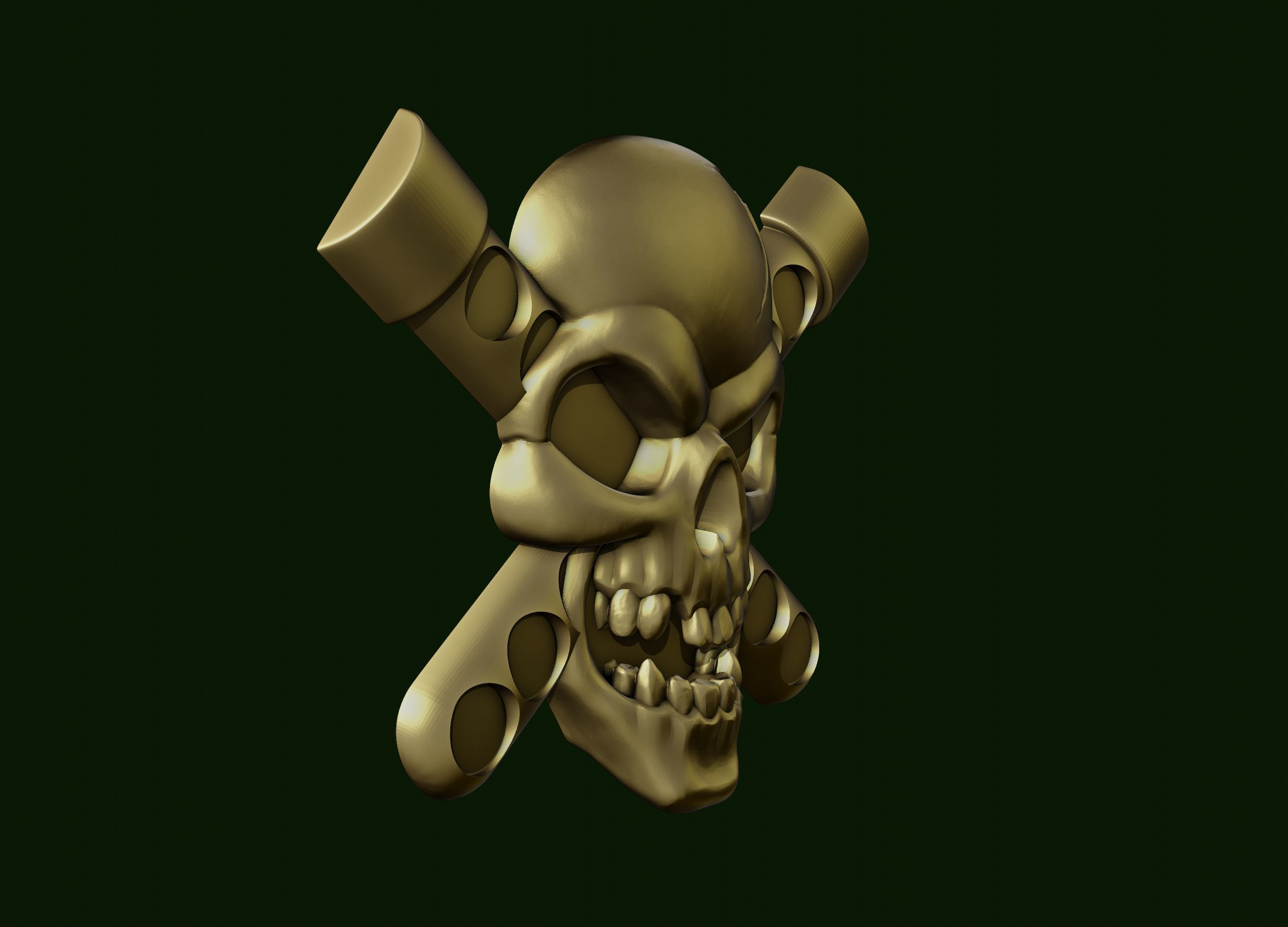 Skull Biohazard Relief 3D print model_2