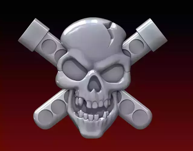 Skull Biohazard Relief 3D print model