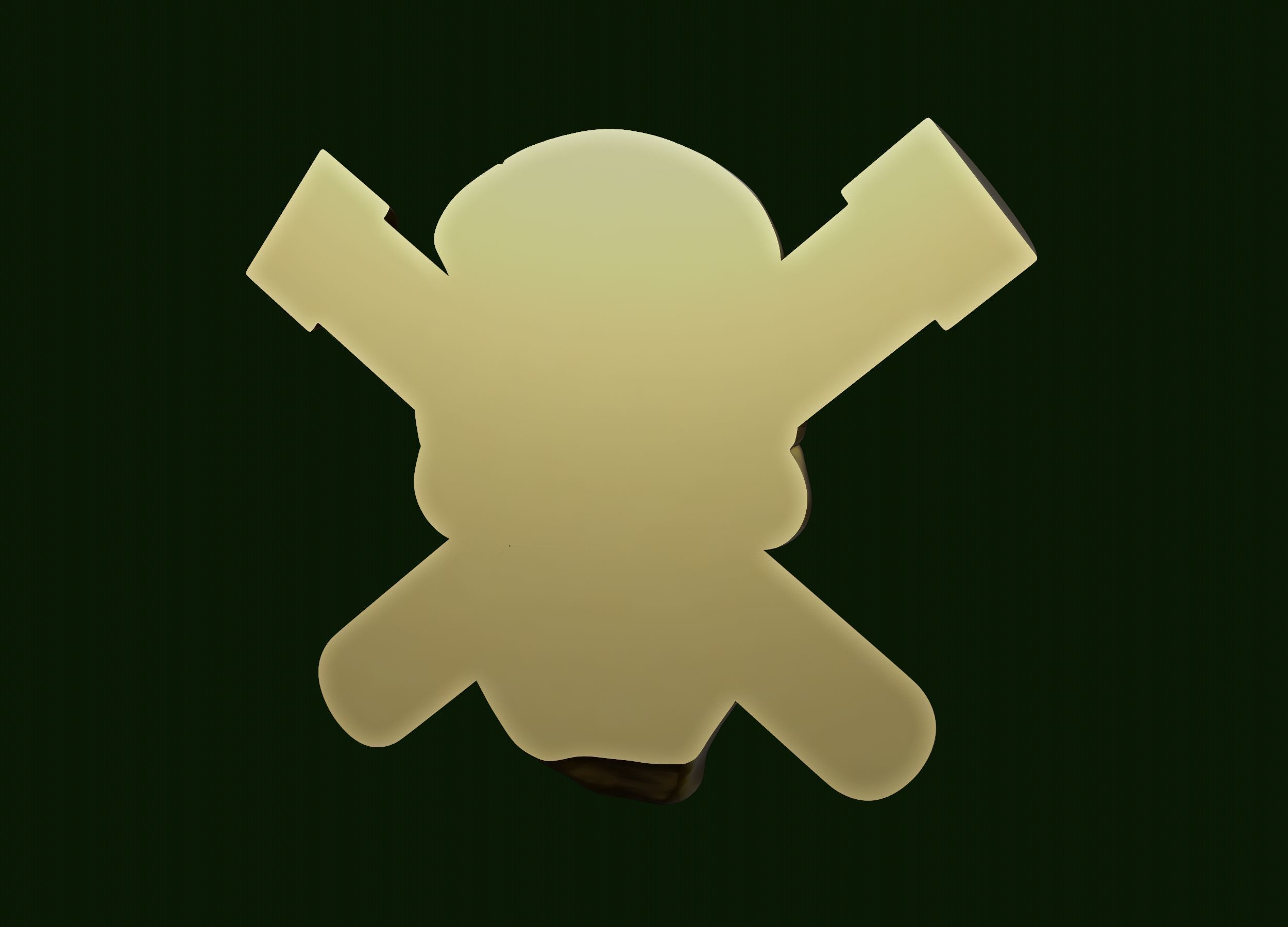 Skull Biohazard Relief 3D print model_6