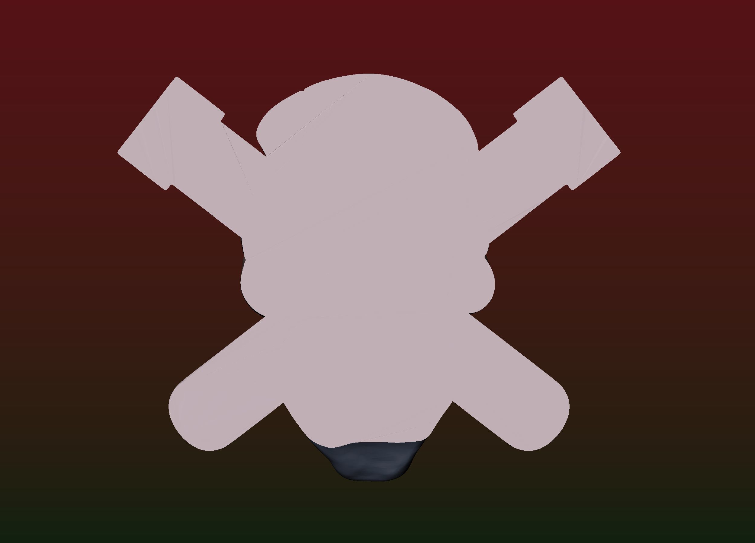 Skull Biohazard Relief 3D print model_16