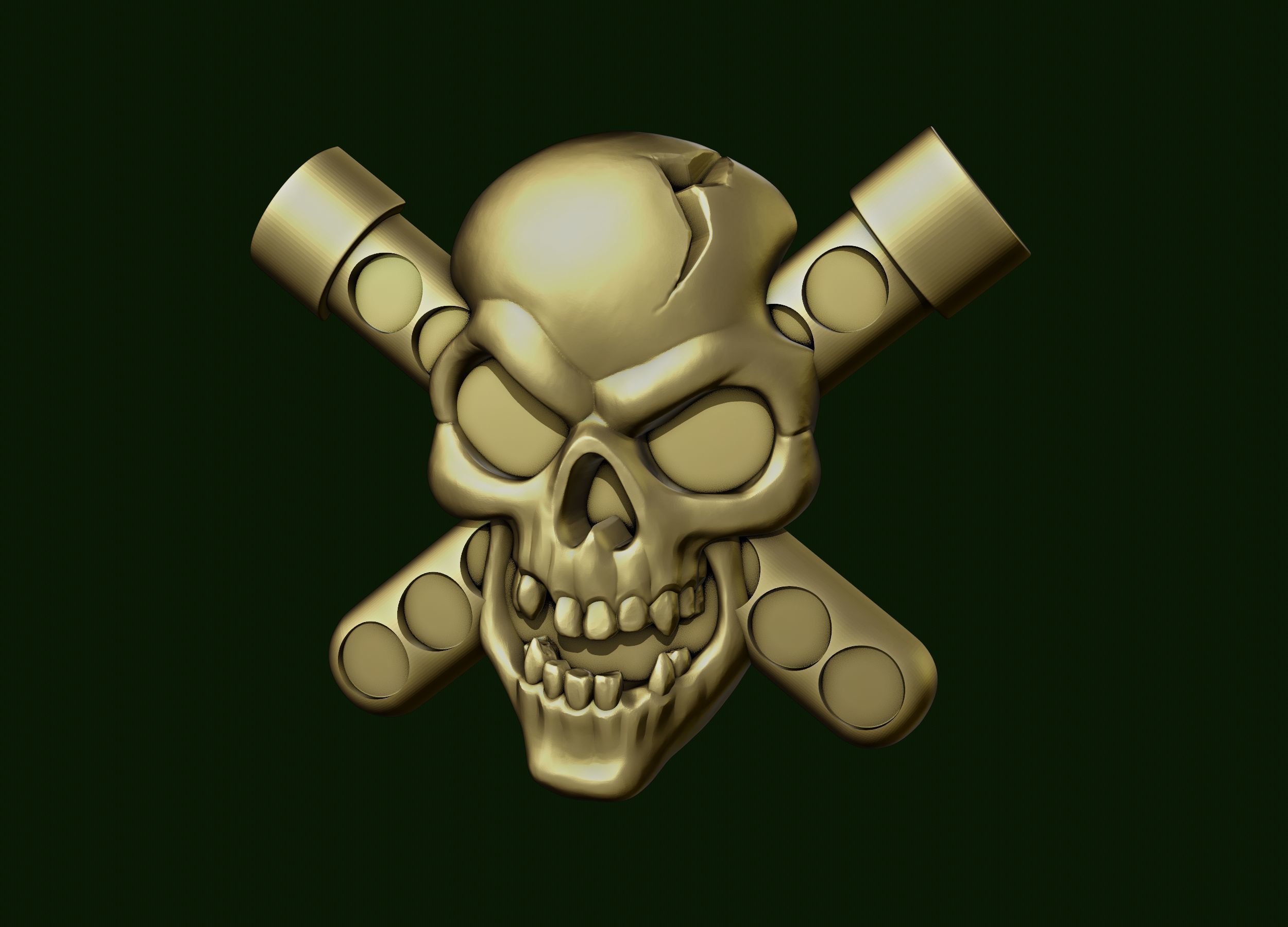 Skull Biohazard Relief 3D print model_10