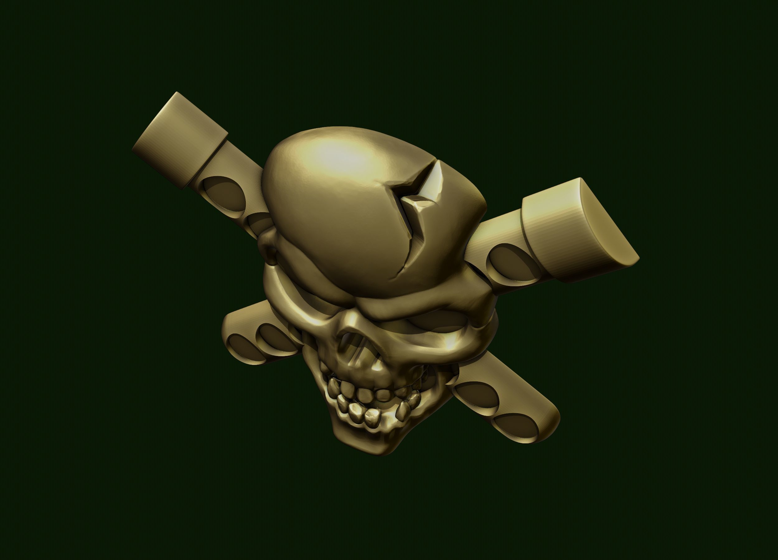Skull Biohazard Relief 3D print model_11